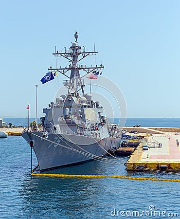 Arleigh Burke class guided missile destroyer USS Donald Cook (DDG-75) Editorial Stock Photo