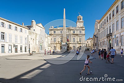 Arles obelisk Editorial Stock Photo