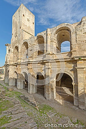 Arles Roman Amphitheatre France Editorial Stock Photo