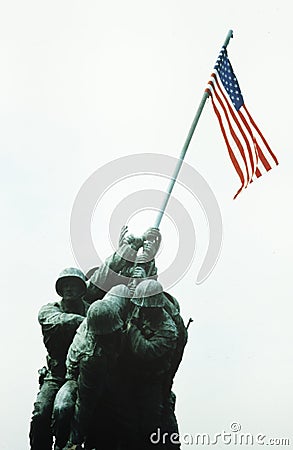 Marine Corps War Memorial Editorial Stock Photo