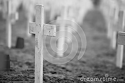 Arlington West Cross Editorial Stock Photo