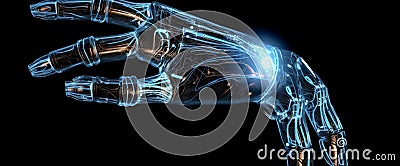 body hand human anatomy medicine finger arm robot technology science. Generative AI. Stock Photo