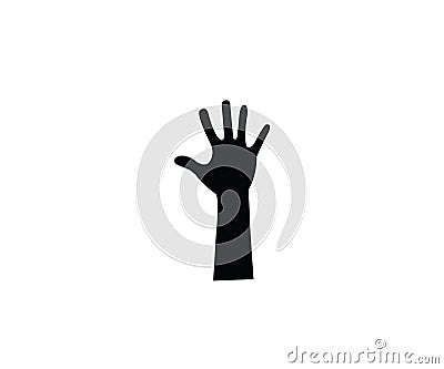 Arm hand human thumb symbol body part icon Vector Illustration