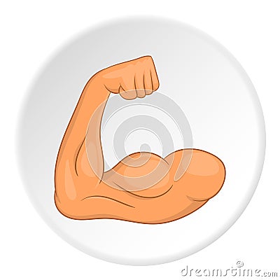 Arm muscule icon, flat style Vector Illustration