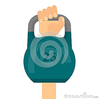 Arm raises dumbbell Vector Illustration