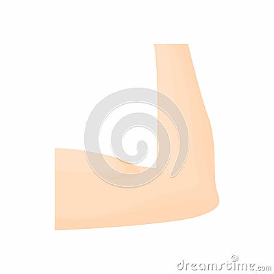 Arm showing biceps muscle icon, cartoon style Vector Illustration