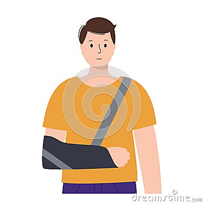 Arm sling concept Vector Illustration