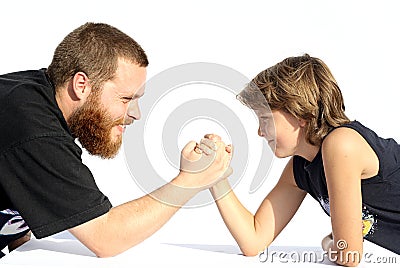 Arm wrestling Stock Photo
