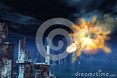 Armageddon in New York Stock Photo