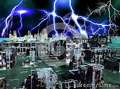 Armageddon in New York Stock Photo