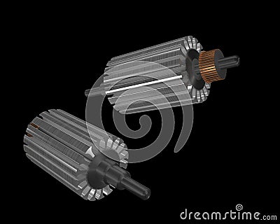 Armature for ac motor 3d illustration Stock Photo