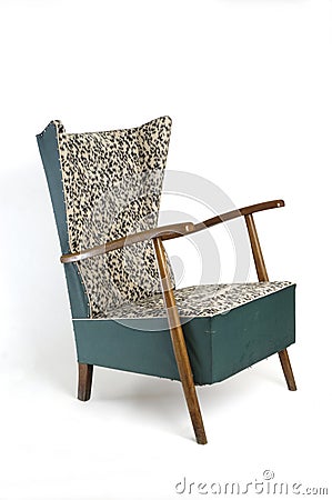 Armchair, armchair vintage White background Stock Photo