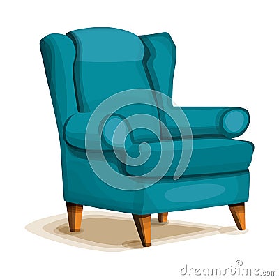 Armchair icon, cartoon style Vector Illustration