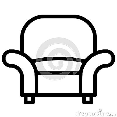 Armchair icon with outline style. vector EPS10 Illustration Vector Illustration