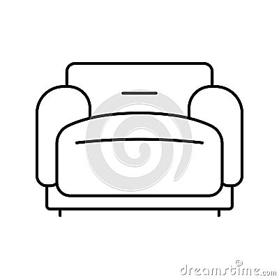 armchair soft cozy line icon vector illustration Vector Illustration