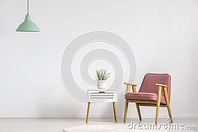 Armchair and table Stock Photo