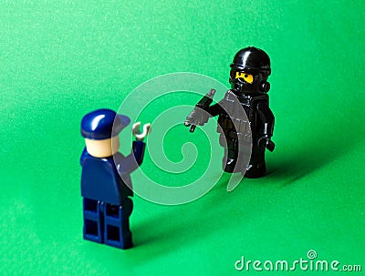 Armed arrest of a dangerous criminal. Editorial Stock Photo