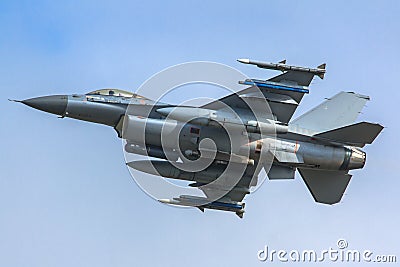 Armed F16 fighter jet Editorial Stock Photo