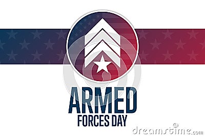 Armed Forces Day. Holiday concept. Template for background, banner, card, poster with text inscription. Vector EPS10 Vector Illustration
