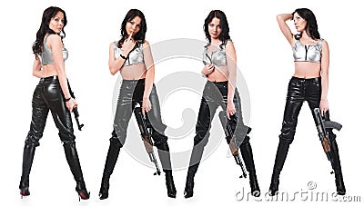 The armed girl Stock Photo