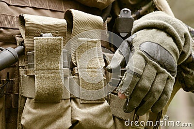 Armed U.S. Marine Stock Photo