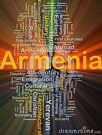 Armenia background concept glowing Cartoon Illustration