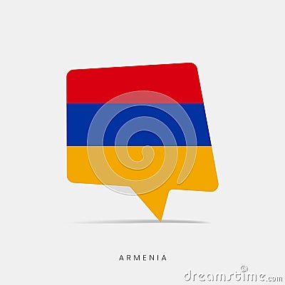 Armenia flag bubble chat icon Vector Illustration