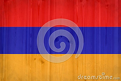 Armenia flag on wooden planks Stock Photo