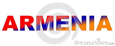Armenia, flag word Stock Photo