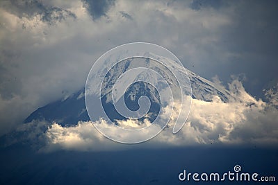 Armenia. Greater Ararat from Khor Virap monastery Stock Photo