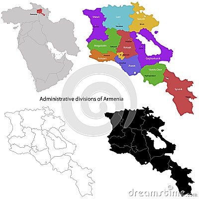 Armenia map Stock Photo