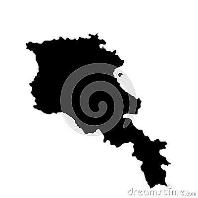 Armenia map silhouette. Cartoon Illustration