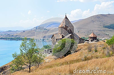 Armenia, monastery of the 1st century Sevanavank, Surb Arakelots Stock Photo