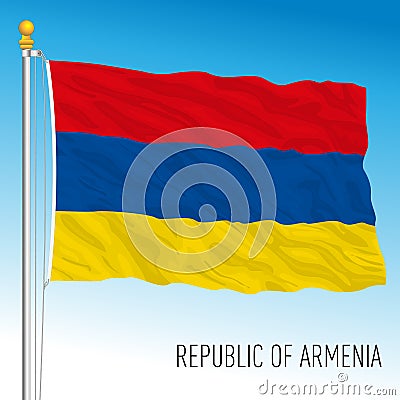 Armenia official national flag, european country Vector Illustration