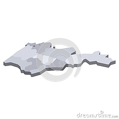 Armenia political map of administrative divisions Stock Photo