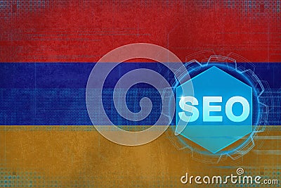 Armenia seo (search engine optimization). Search engine optimisation concept. Stock Photo