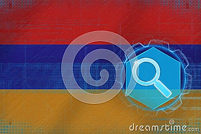 Armenia web search. Computer search concept. Stock Photo