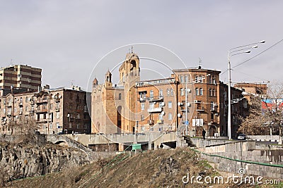 Armenia. Yerevan. Veiw of streets Editorial Stock Photo