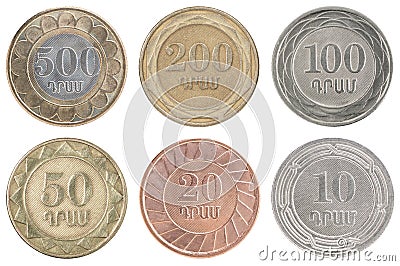 Armenian drams set Stock Photo