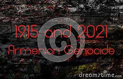 Armenian genocide 1915-2021. Armenian genocide memorial day Stock Photo