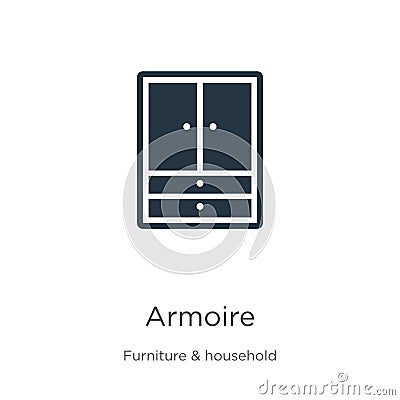 Armoire icon vector. Trendy flat armoire icon from furniture and household collection isolated on white background. Vector Vector Illustration