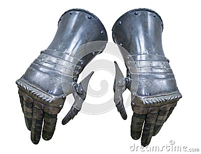 Armor gloves Knight Stock Photo