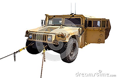 Armor plated Humvee used by military Stock Photo