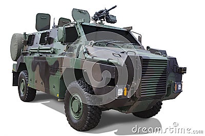 Armored car with machine gun Stock Photo