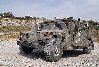 The armored jeep Stock Photo