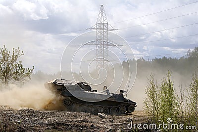 Armored military vehicle Stock Photo