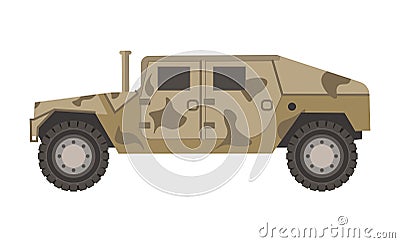 Armored military vehicle with c Vector Illustration