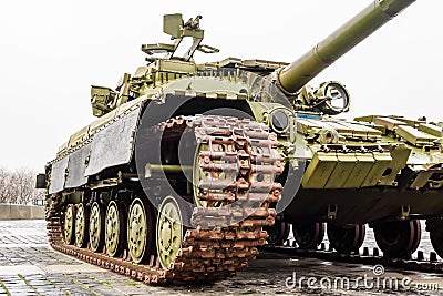 Armored tank in a memorial of the Great Patriotic War in Kiev, Ukraine Stock Photo