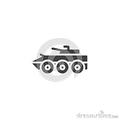 Armored tank vector icon Vector Illustration