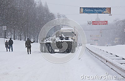 The armored troop-carrier Editorial Stock Photo